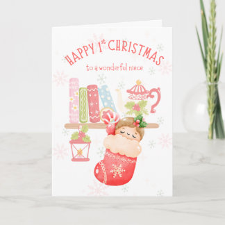 Happy 1st Christmas to Niece カード