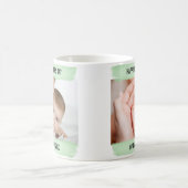 Happy 1st Faters Day 2 Photo Green Brusstroke コーヒーマグカップ (中央)