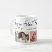Happy 1st Faters Day As Grandpa 5フォトコラージュ コーヒーマグカップ (正面左)