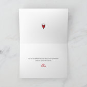 Happy 1st Father's Dayフォトはっきりしたタイポグラフィ赤 カード (内部)