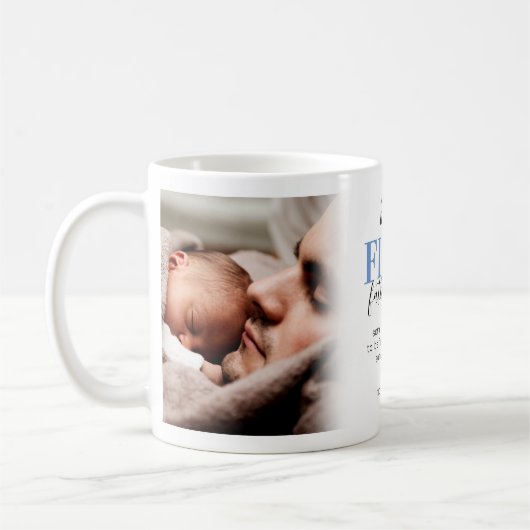 Happy 1st Father's Dayフォトコーヒーマグ コーヒーマグカップ (左)