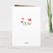 Happy 1st Father's Day Daddy Flower 3 Photo カード (裏面)