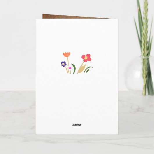 Happy 1st Father's Day Daddy Flower 3 Photo カード (裏面)