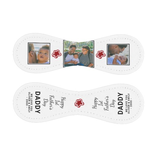 Happy 1st Father's Day Daddy Keepsake 3 Photo 野球ボール (パネル)