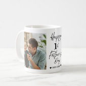 Happy 1st Father's Day Daddy Personalized 2 Photo コーヒーマグカップ (正面左)