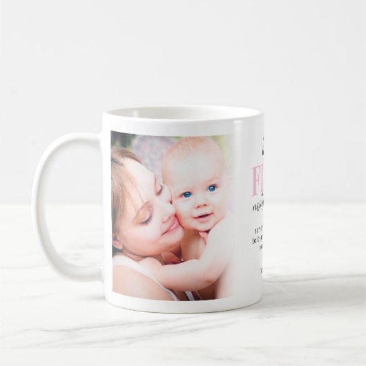 Happy 1st Mother's Dayの写真 コーヒーマグカップ (左)