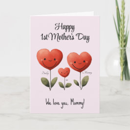 Happy 1st Mother's Day、パパ&ベビーからのカード、 カード