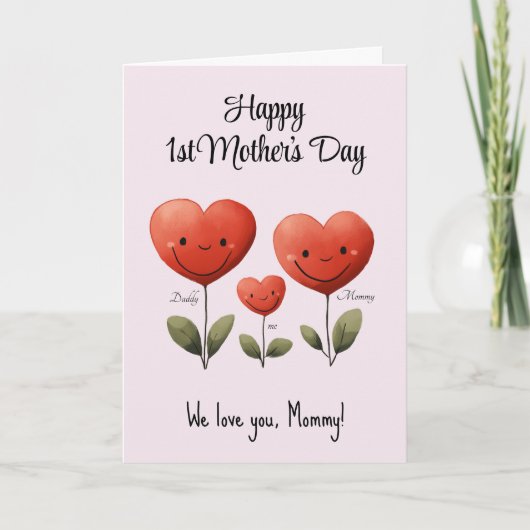 Happy 1st Mother's Day、パパ&ベビーからのカード、 カード (正面)