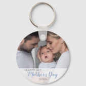 Happy 1st Mothers Day 2023男の赤ちゃん写真 キーホルダー (正面)