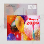 Happy 2009はがき ポストカード (正面/裏面)