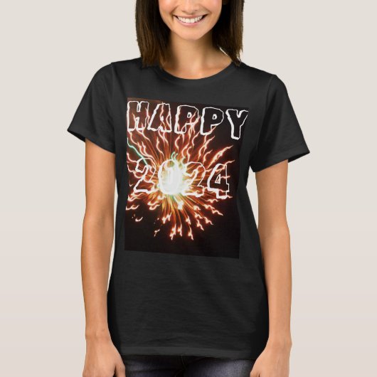 HAPPY 2024ティー Tシャツ (正面)