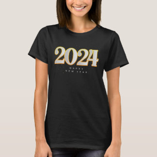 Happy 2024 New Yeve Eveパーティー供給2024 Happy Tシャツ