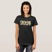 Happy 2024 New Yeve Eveパーティー供給2024 Happy Tシャツ (正面フル)