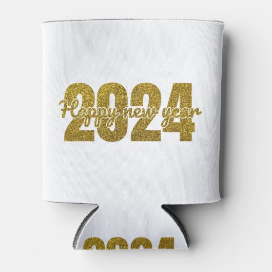Happy 2024 Tシャツ 缶クーラー (正面)