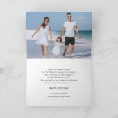 Happy 2025タイポグラフィミニマル新年の写真 シーズンカード (内部)