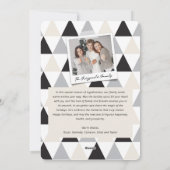 Happy 2025 Blocksフレームタイポグラフィ新年写真 シーズンカード (裏面)