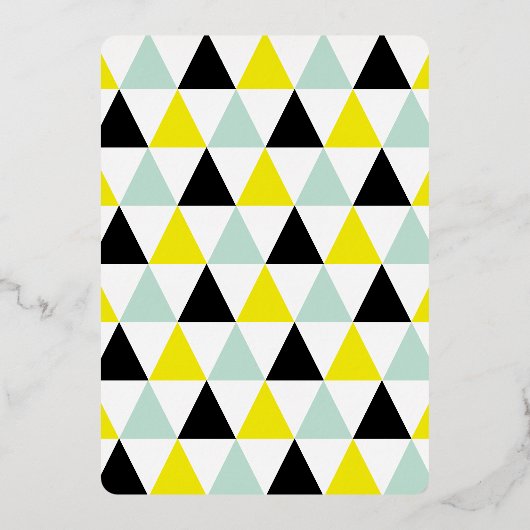 Happy 2025 Blocksフレームタイポグラフィ新年写真 箔シーズンカード (裏面)