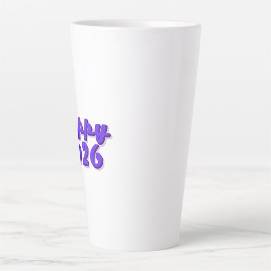 Happy 2026 カフェラテマグ (正面)