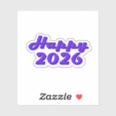 Happy 2026 シール (シート)