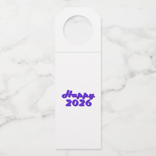 Happy 2026 ボトルネックタグ (正面)