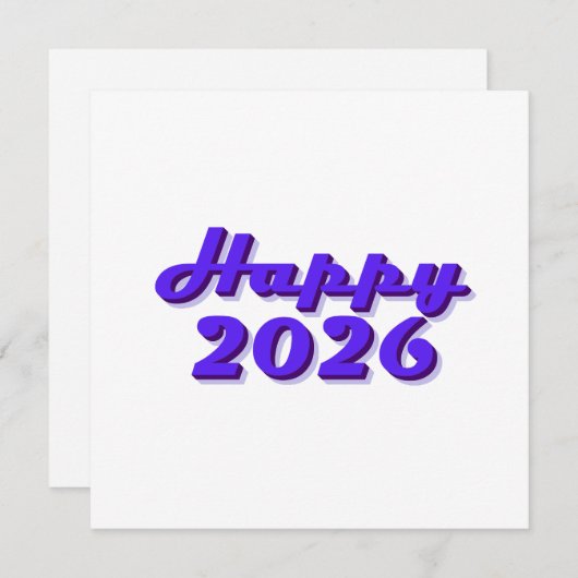 Happy 2026 招待状 (正面/裏面)