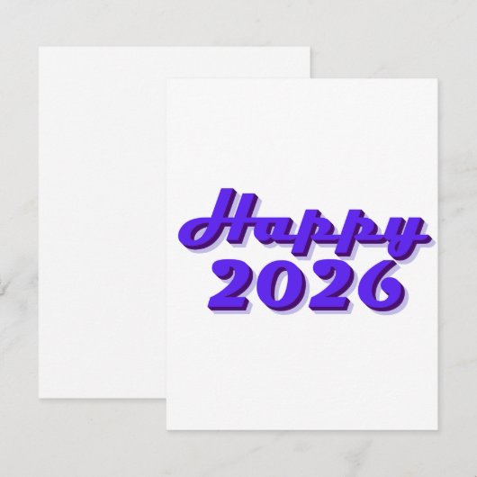 Happy 2026 招待状 (正面/裏面)