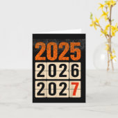 Happy 2026 2027 New Year Funny 67 Meme Six Seven M カード (黄色い花)