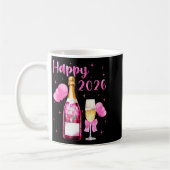 Happy 2026 Cheers To A New Year 2026 Champagne Coq コーヒーマグカップ (左)
