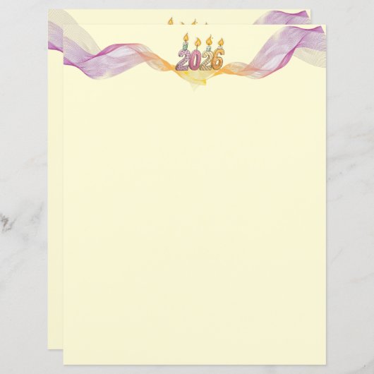 Happy 2026 New Year Paper (正面/裏面)