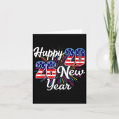 Happy 2026 New Year Patriotic Fireworks Design Par カード (正面)