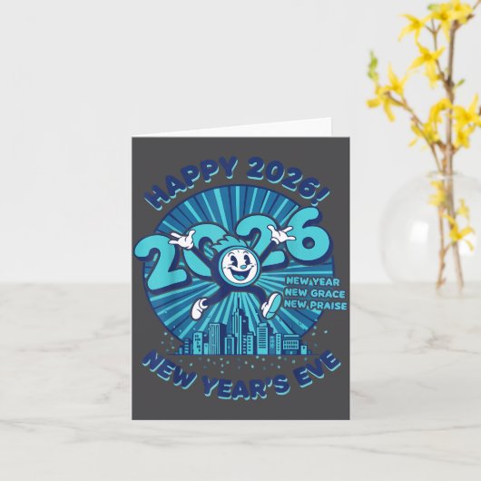 Happy 2026 New Year's Eve Celebration Design  カード (黄色い花)