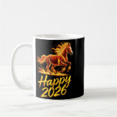 Happy 2026 Year Of The Horse Chinese Zodiac New Ye コーヒーマグカップ (左)