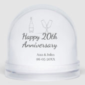 Happy 20th anniversary champagne bottle glass name (正面)