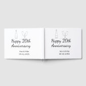 Happy 20th anniversary champagne bottle glass name ゲストブック (全面)