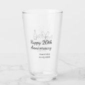 Happy 20th anniversary champagne bottle glass name タンブラーグラス (裏面)
