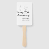 Happy 20th anniversary champagne bottle glass name ハンドファン (裏面)