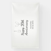 Happy 20th anniversary champagne bottle glass name 横断幕 (縦)