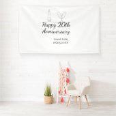 Happy 20th anniversary champagne bottle glass name 横断幕 (インサイチュ)