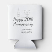 Happy 20th anniversary champagne bottle glass name 缶クーラー (裏面)