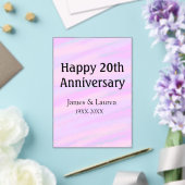 Happy 20th anniversary pink purple pastel name bol アクリル招待状 (インサイチュ (ウェディング))