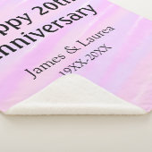 Happy 20th anniversary pink purple pastel name bol シェルパブランケット (3/4)
