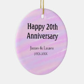 Happy 20th anniversary pink purple pastel name bol セラミックオーナメント (右)