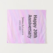 Happy 20th anniversary pink purple pastel name bol タペストリー (正面(横))