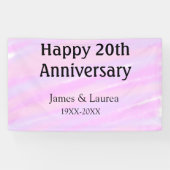 Happy 20th anniversary pink purple pastel name bol 横断幕 (横)