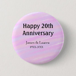 Happy 20th anniversary pink purple pastel name bol 缶バッジ