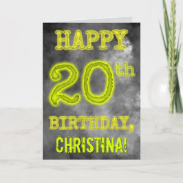 "HAPPY 20th BIRTHDAY" 不気味な光るオーラ カード