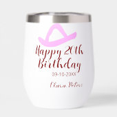 Happy 20th birthday pink cowboy girl name date sim (背面)