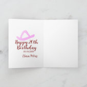 Happy 20th birthday pink cowboy girl name date sim カード (内部)