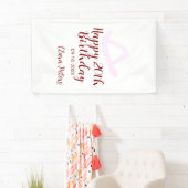 Happy 20th birthday pink cowboy girl name date sim 横断幕 (インサイチュ)