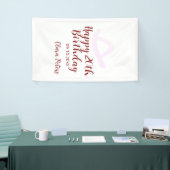 Happy 20th birthday pink cowboy girl name date sim 横断幕 (トレードショー)